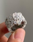 Lab-created Diamond 8ct Pear Cut Women s Wedding Ring 925 Silver