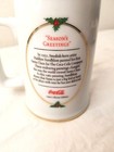 1996 Collector Edition Coca Cola Coke  seasons Greetings  Christmas Mug