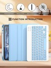 Baby Blue Wireless Keyboard Case For Ipad 5th To 11th Gen Mini6 7 Air Pro