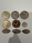 Las Vegas Casino Gaming Tokens  lot Of 5-mgm  Luxor  Main St   Monte Carlo  Cal 