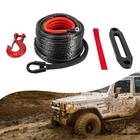 Synthetic Winch Rope Winch Line Cable With Hook 1 2 x92  23809 Lbs For Truck Usa
