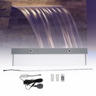 36 Pool Fountain 7 Colors Led Light Pool Waterfall Spillway With Remote Control