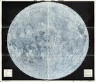 Giant 6 Foot Moon Map 1963 Usaf    Lem-1b 2 Sections 72x62inche