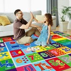 Kids Play Rug For Playroom Kids Play Mat Abc Educational Area Rug Preschool Cl