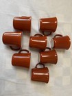 Corningware -pyrex Tableware Burnt Orange Coffee Cups 8 Pieces