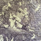 Rare Antique French Toile De Normandy Alsace   Purple Quilt Quilted 18th Early