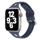 Slim Silicone Wrist Band Sports Strap For Apple Watch 8 7 Se 6 5 4 3 41 40 45mm