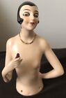Antique German 5 3 4 Pin Cushion Half Doll Holding Lipstick   Flapper Arm Away