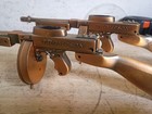 Vtg Thompson Copper Tommy Gun Replica Lighter Holders Table Art