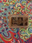 Lilly Pulitzer Large Agenda Folio Case Cover Viva La Lilly Gold Zip  9 5 X 12