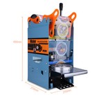 Electric Cup Sealing Machine Bubble Semi-automatic Tea Cup Sealer 300-500 Cups h