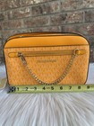 Michael Kors Jet Set Item Large East West Zip Chain Crossbody Bag Pop Orange
