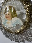 Antique Angel Tinsel Die Cut Scrap Christmas Ornament Victorian German 6 25   