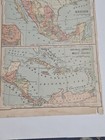 Antique 1881 Map Of Mexico  Central America And The West Indies 