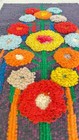 1970 s Mcm Space Age Carpet Rug Style Art Textile Flowers Wall Panel Modernism
