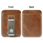 Mens Genuine Leather Money Clip Wallet Id Credit Card Holder Purse Slim Pocket