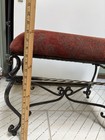 Vintage Bench stool Metal Base Cbk Company 22w 15d 17 5h  Rustic Sturdy     