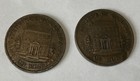 2 Canada Bank Of Montreal 1 2 Penny Tokens 1844