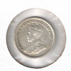 1912 Canadian Circulated Kgv Silver Five Cent Coin 