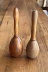 2 Vintage Wood Darning Eggs Sock Darners Wooden Egg Sewing Tool Mending Notions
