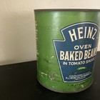 Rare Vintage Heinz Tomato Sauce Beans Can Paper Label 7 Lbs Antique Grocery Ww2