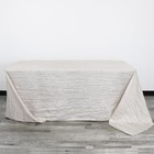 Ivory Rectangular Crinkle Taffeta Tablecloth 90x132 Inch 6ft Wedding Event