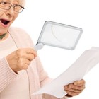Handheld Led Reading Loupe Magnifying Glass 5x Book Page Magnifier Glass Lens