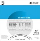   D addario Ej11 Light Acoustic Guitar Strings 80 20 Bronze 12-53 