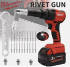 Milwaukee 18v Brushless Cordless Rivet Gun 1 4  Electric Riveter Tool No Battery