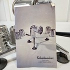 Saladmaster Machine Food Processor Salad  Cutter Slicer Shredder 5 Cones Manual