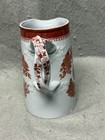 Vintage Spode Fine Stone 6 1 2 Inch Pitcher Fitzhugh Red Braided Handle