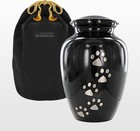 Small Pet Urn For Dogs And Cats Ashes  Paws Print Black Cremation Urns For Pe   