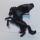 Pegasus Winged Horse Large Black Figurine Artesian Ornament Unique One Of A Kind