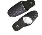 Mcm Men s Slip-on Slippers Geometric Black gray Fabric Closed Toe Size 10 Nib