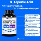 D-aspartic Acid  daa  3000mg 200 Capsules Daa Premium Amino Acid Healthfare