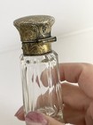 Antique Victorian Double Ended Engraving Crystal Glass Scent Bottle