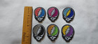 Set Of 6 Grateful Dead Steal Your Face Icons 1 5 Inch Mini Iron On Patches