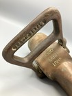 Akron 4an Navy 1 1 2  Solid Brass Fog Nozzle Fire Hose Industrial Patina