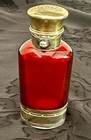 Antique Sampson Mordan Sterling Silver Gilt Ruby Glass Scent Bottle Vinaigrette