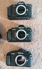 Lot Of 3 Cameras Nikon F-301 And F 501 -untested For Parts Or Repair Only  read 