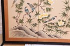 Japanese Vtg Gold 4 Panel Folding Screen Asian Byobu Painted Chinese 49x24 Asian