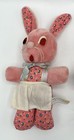 Vintage Mccrory  Easter Bunny Rabbit Plaid Stuffed Animal Plush Toy Japan