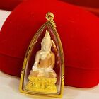 Thai Amulet Buddha Phra Phairi Phinat 18k Pendant Real Gold Frame Waterproof