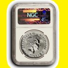 2007 Ngc Ms 70 Australia Year Of The  Pig Colorized 1 Oz Silver