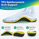 Plantar Fasciitis Insoles For Men Heavy Duty Work Boot Inserts Arch Support Orth