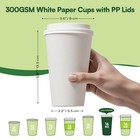 Disposable Coffee Cups With Lids 16 Oz Paper Cups 100 Pack To Go Hot Cups Wit   