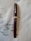 Sheaffer Touch Down Bordeaux Plastic Gold Plated Fine Nib Fountain Pen Usa 