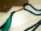 Islamic Prayer Beads Tasbih Misbaha Marbled Stone Pattern With Green Tassel