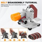 Mini Electric Belt Sander 7 Speed Adjustable Sanding Machine Polishing Grinding 