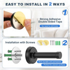2 Pack Door Stoppers  No Drilling Wall Protection With Rubber Padded Tip  304